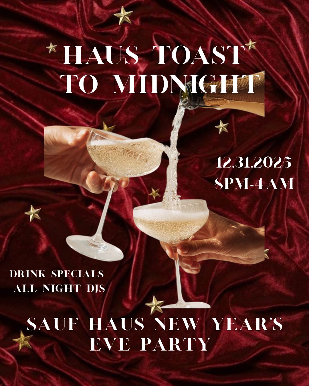 Haus Toast To Midnight NYE26 Party at Sauf Haus Dupont Circle