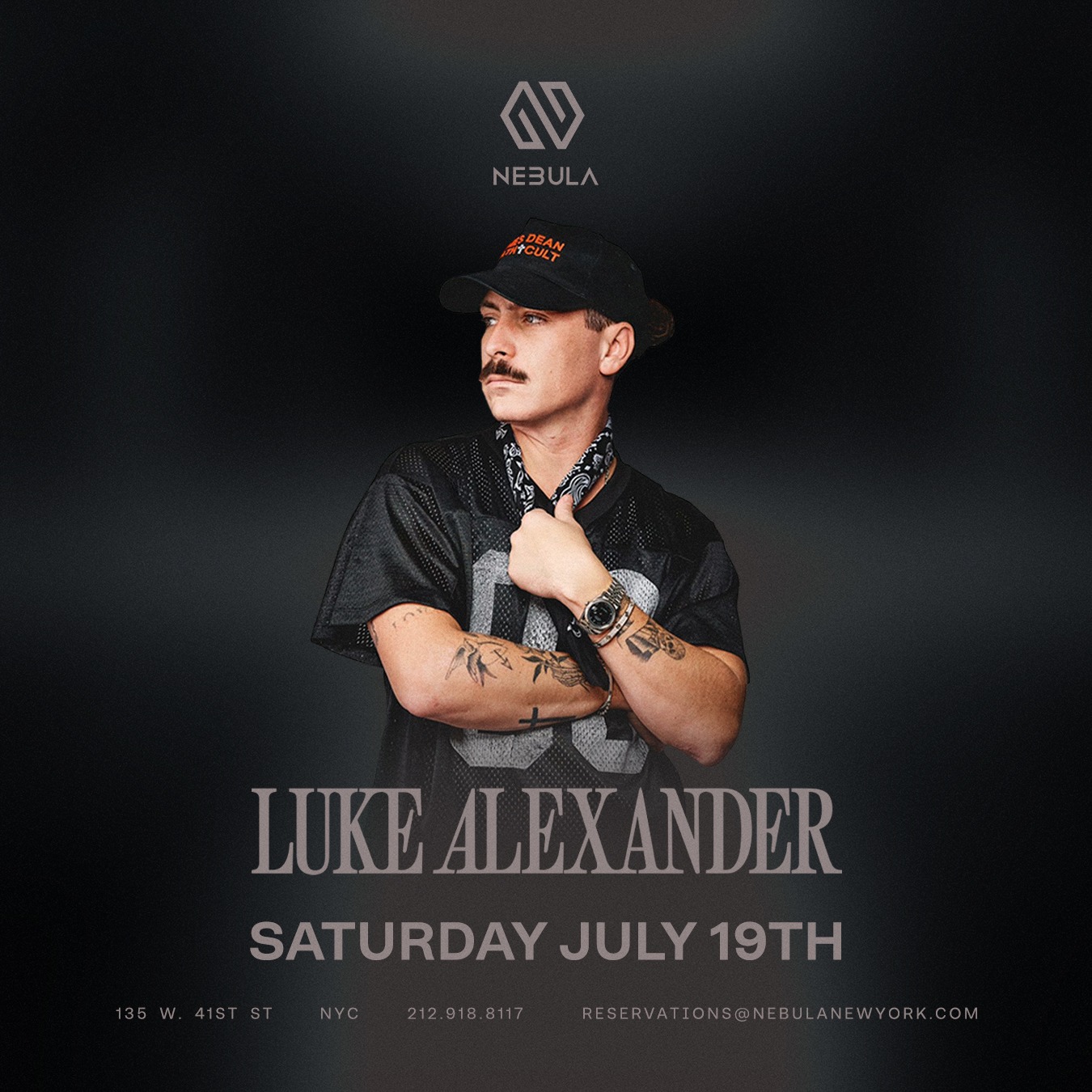 Nebula Saturdays Weel;y Nightlife Events DJ LUKE ALEXANDER