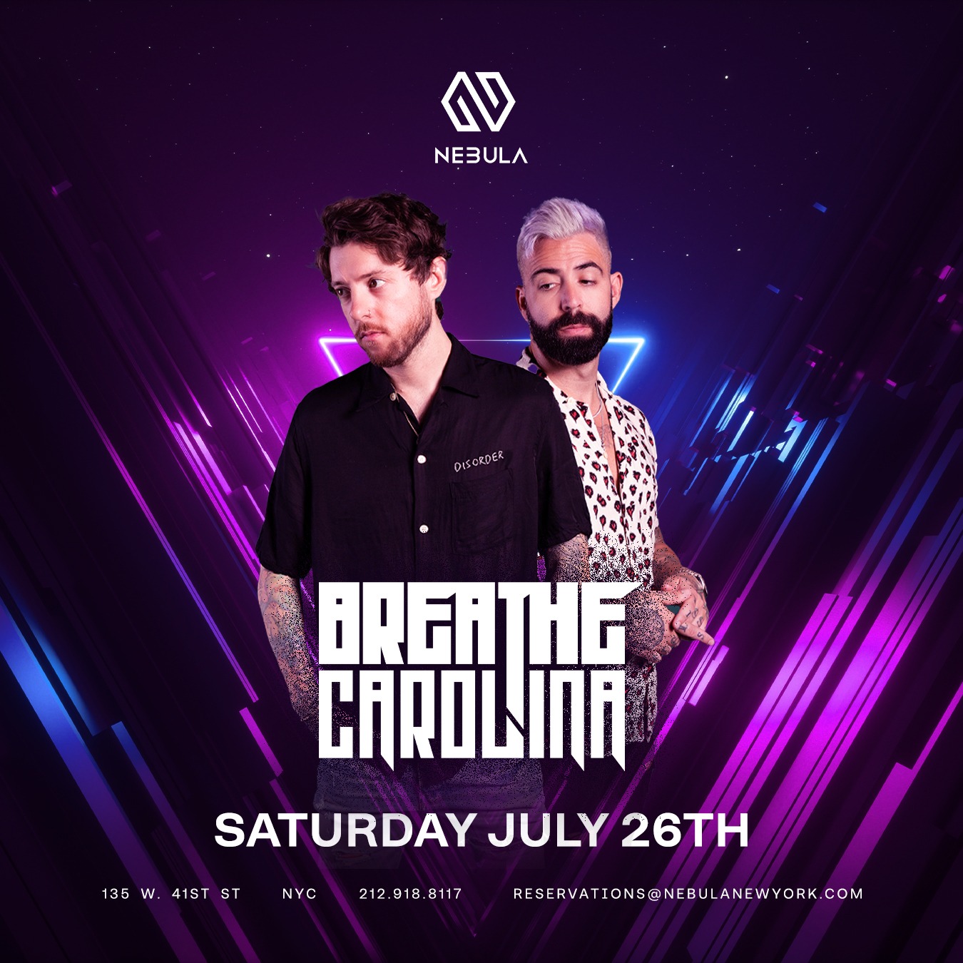 Nebula Saturdays Events With DJs BREATHE CAROLINA