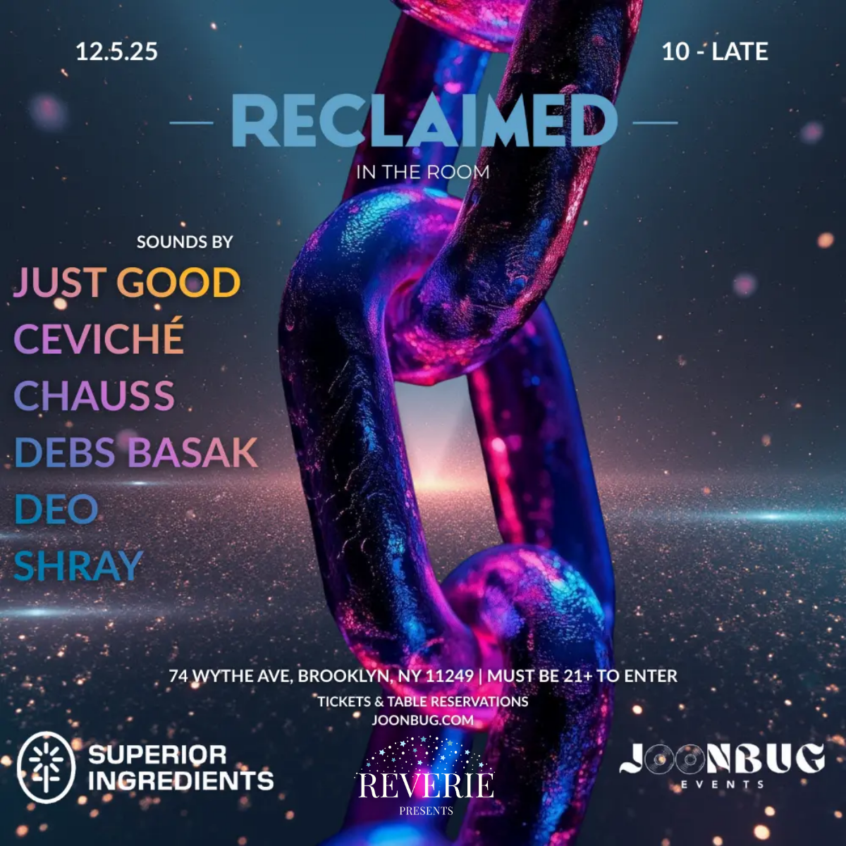 RECLAIMED AT SUPERIOR INGREDIENTS IN THE ROOM 12/05