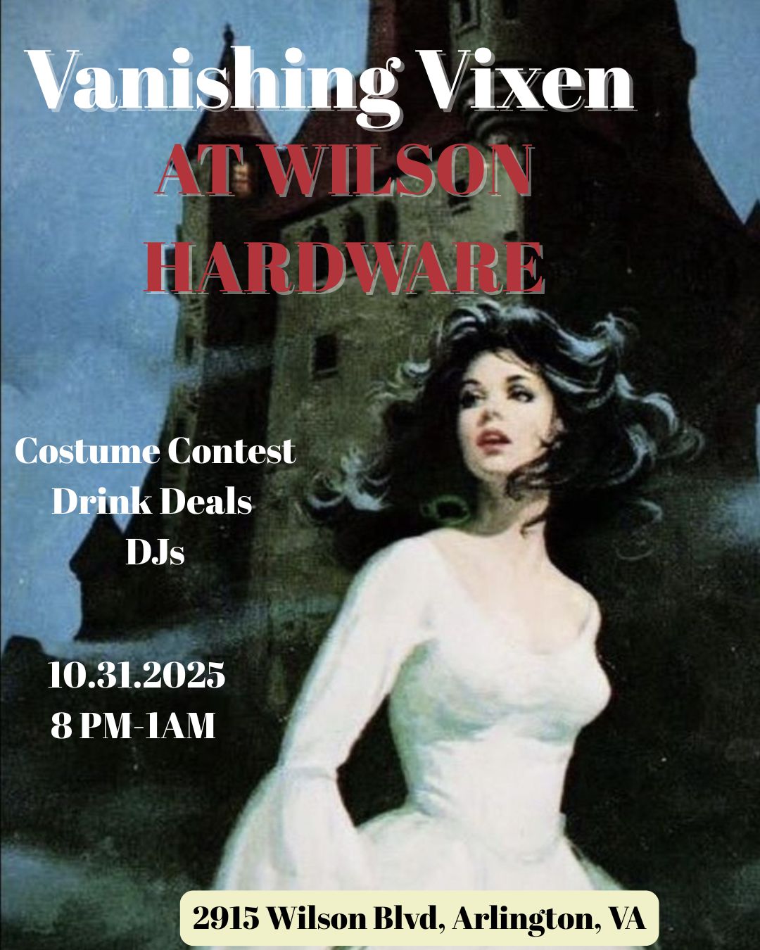 Clarendons Vanishing Vixen at Wilson Hardware Halloween Party