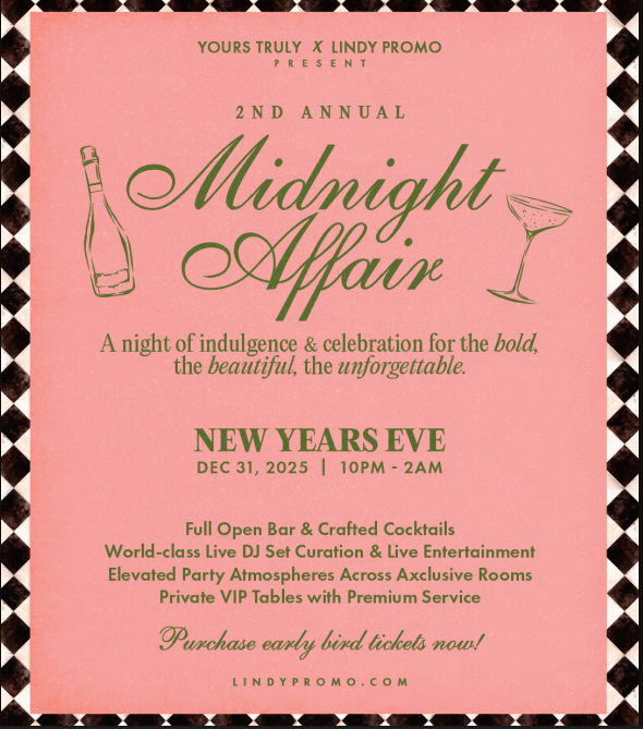 NYE 2026 Midnight Affair at Yours Truly DC Hotel