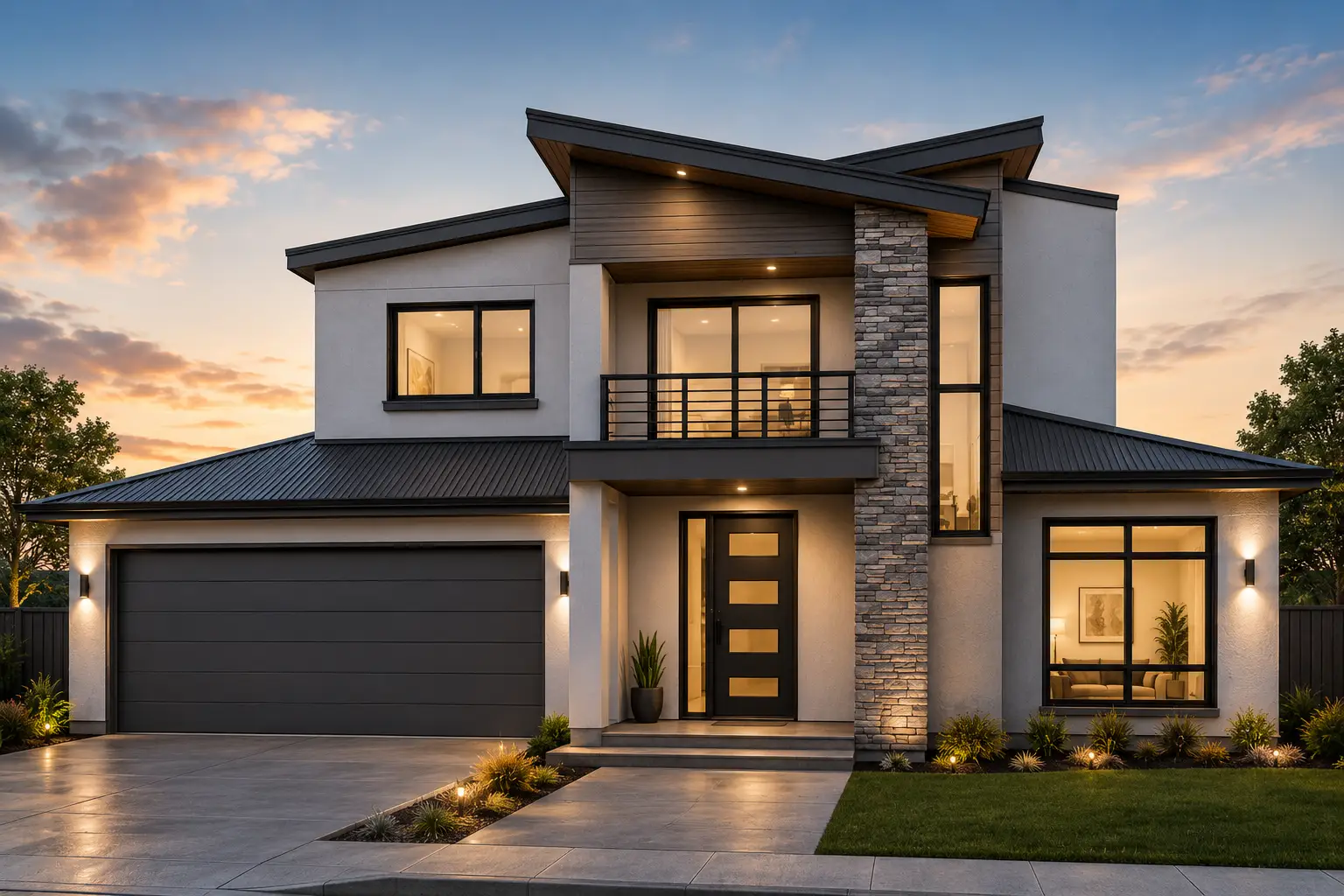 Photorealistic 3D real estate rendering of a property exterior