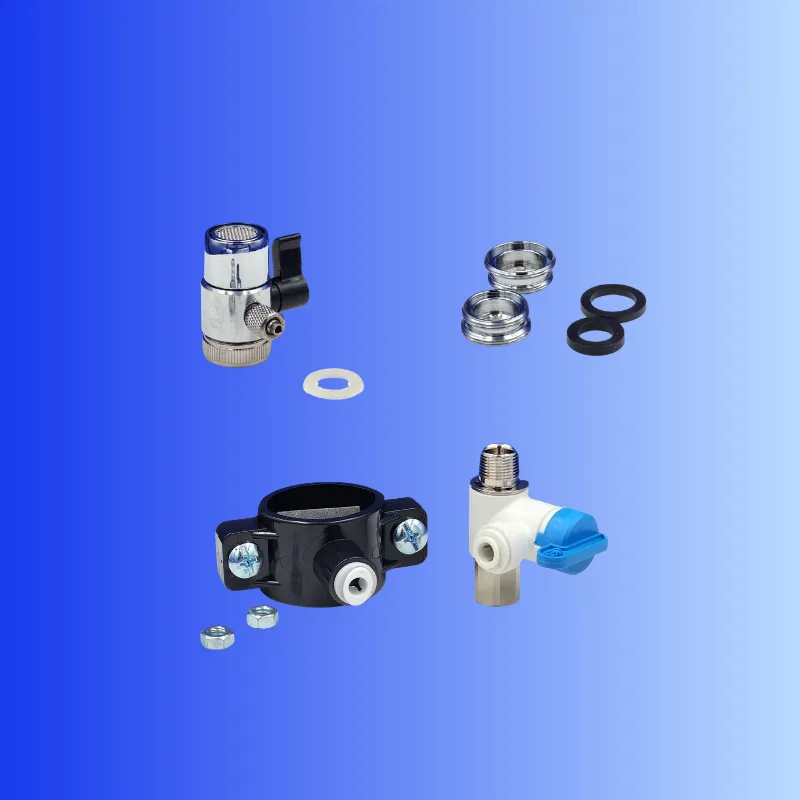 Adapters Kit — assorted brass and plastic plumbing fittings in branded packaging