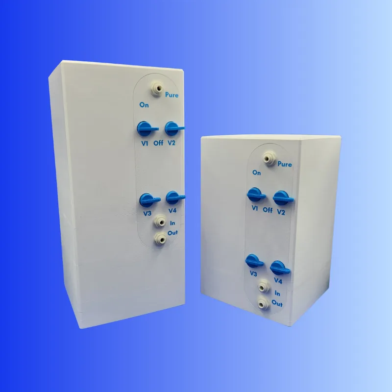 Mini RO System on a kitchen counter — three-stage compact filtration unit