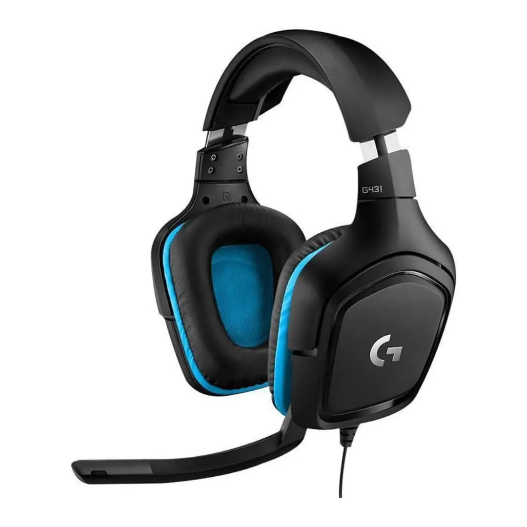 Logitech G431 7.1 Surround Sound Wired Gaming Headset – Black
