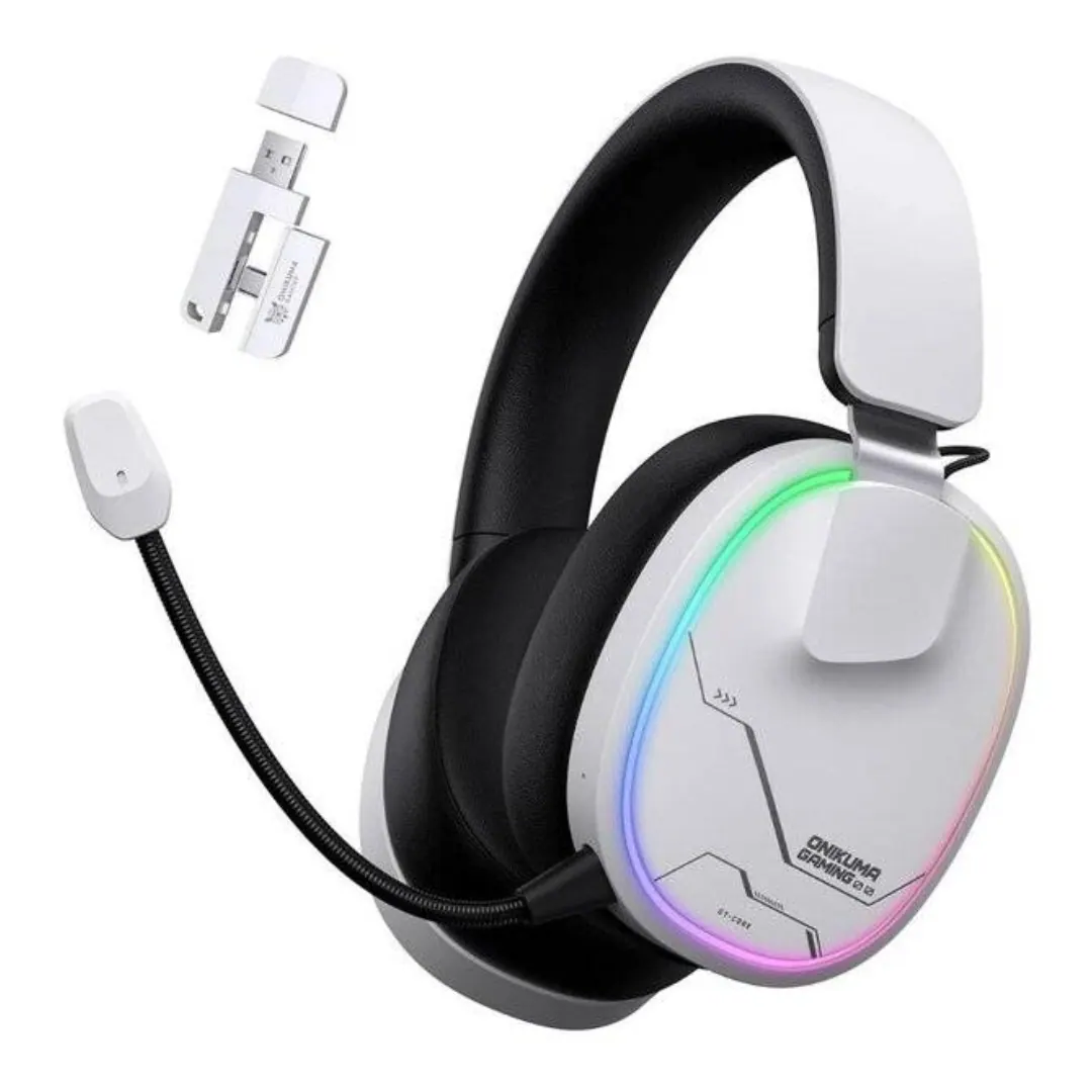 ONIKUMA GT836 Four-Mode Wireless Gaming Headset Bluetooth 5.4 2.4G 50mm 1200mAh - White