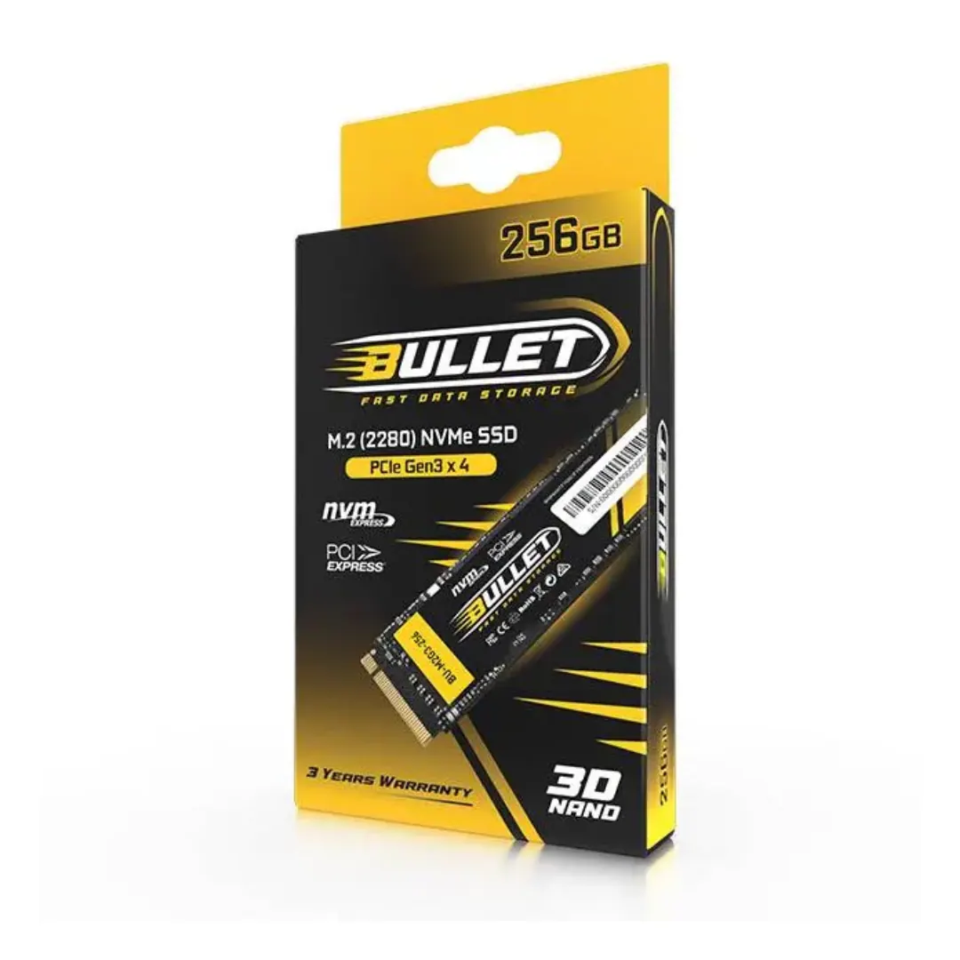 Bullet BU-M2G3-256 256GB M.2 2280 PCIe Gen3 x4 NVMe Internal SSD