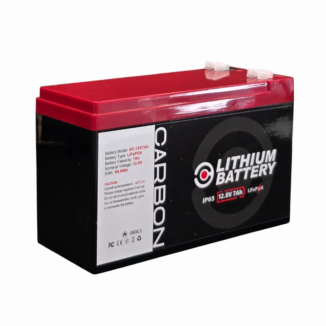 CARBON GC-12V7Ah 12.8V 7Ah LiFePO4 Lithium Battery IP65 89.6Wh