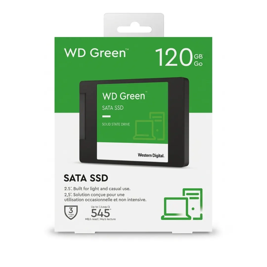 WD Green WDS120G2G0A 120GB 2.5-Inch SATA III Internal SSD – Up to 545MB/s
