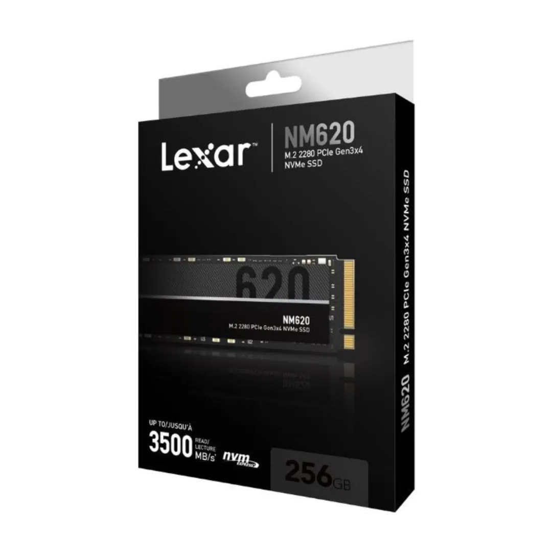 Lexar NM620 256GB M.2 2280 PCIe Gen3 x4 NVMe SSD – Up to 3500MB/s