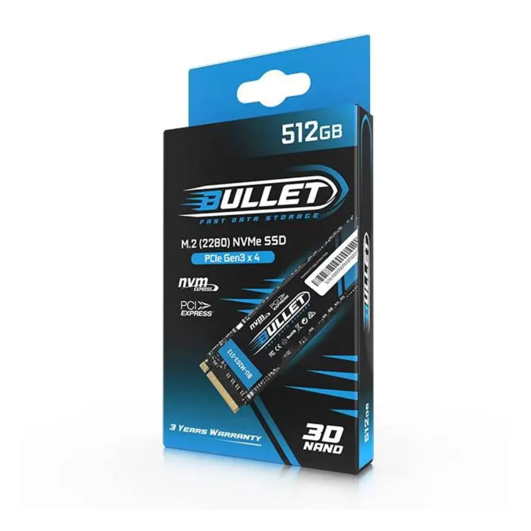 Bullet BU-M2G3-512 512GB M.2 2280 PCIe Gen3 x4 NVMe Internal SSD
