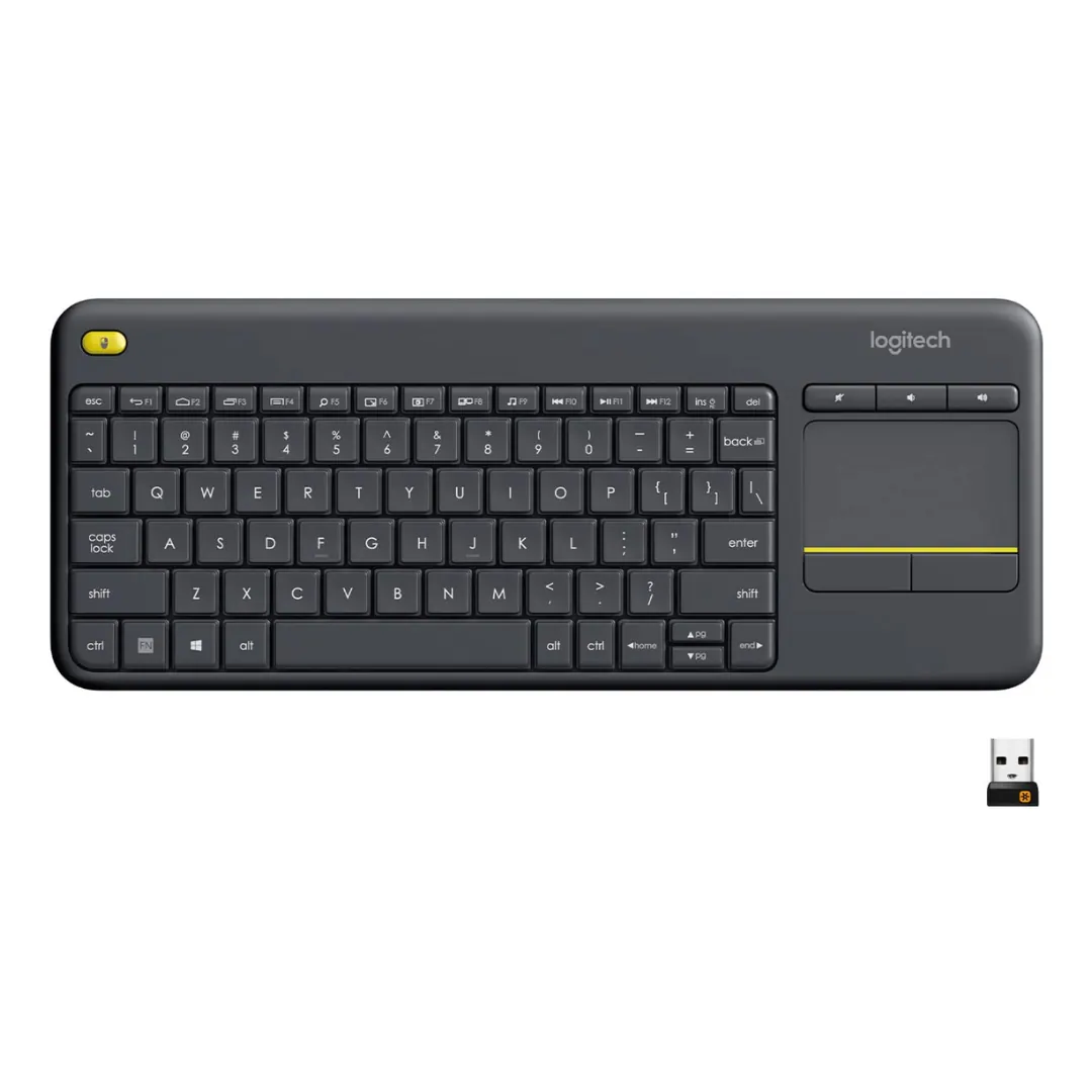 Logitech K400 Plus Wireless Touch Keyboard with Built-in Touchpad - Black