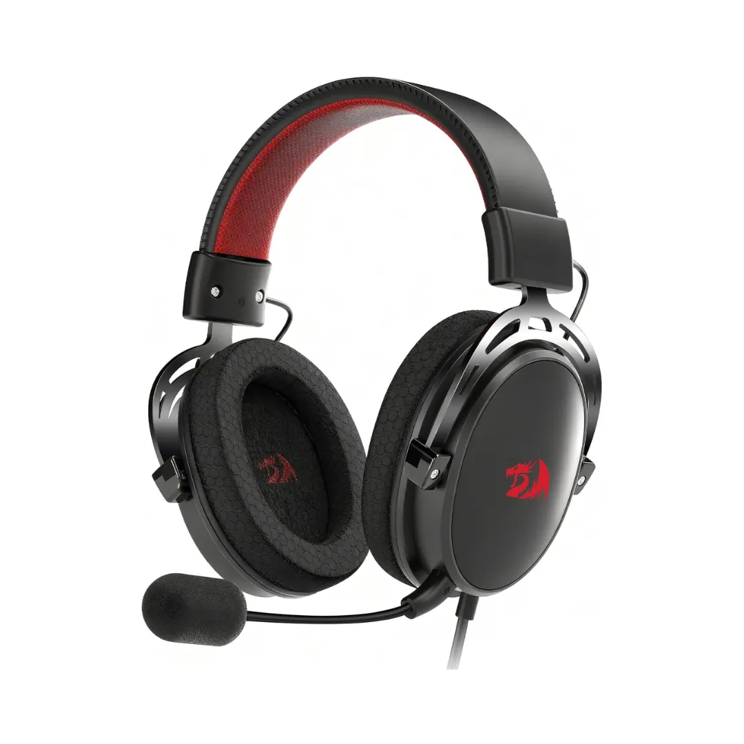 Redragon Cragblade H541 Wired Gaming Headset – 53mm Drivers, Detachable Microphone, 3.5mm