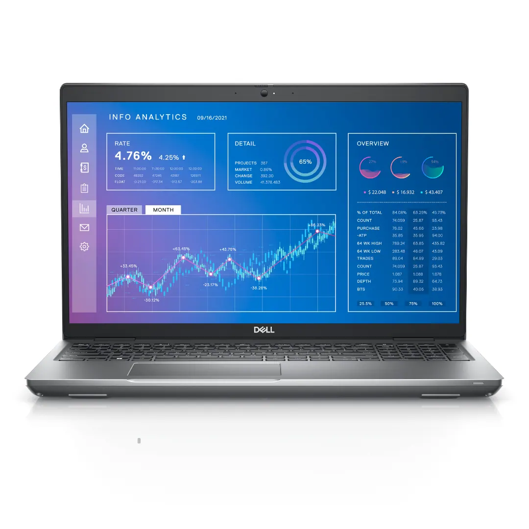 Dell Precision 3571 Mobile Workstation Core i7-12700H 12th 16GB DDR5 512GB SSD NVIDIA T600 4GB 15.6 FHD Touch - Used