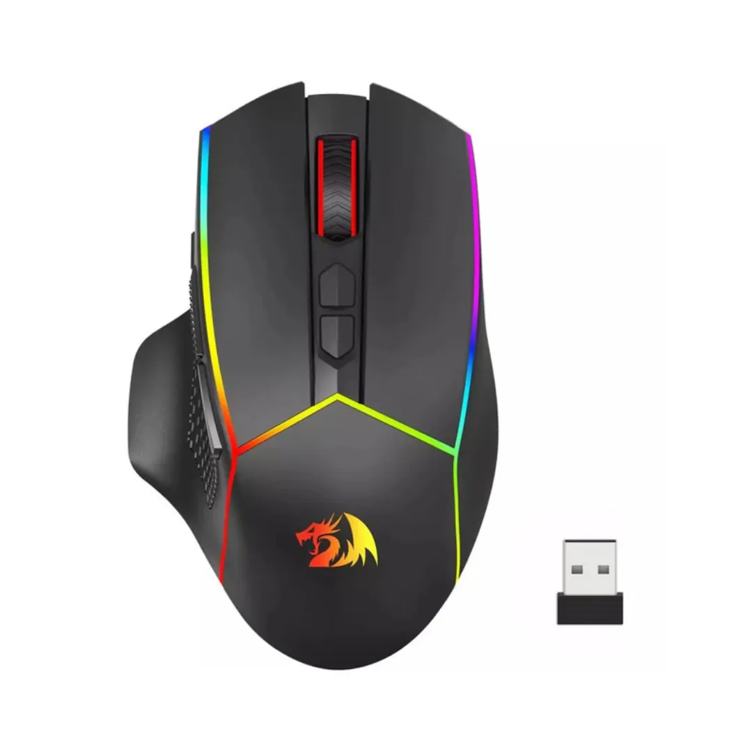 Redragon AXE PRO M814RGB-PRO Tri-Mode RGB Wireless Gaming Mouse 8000DPI - Black