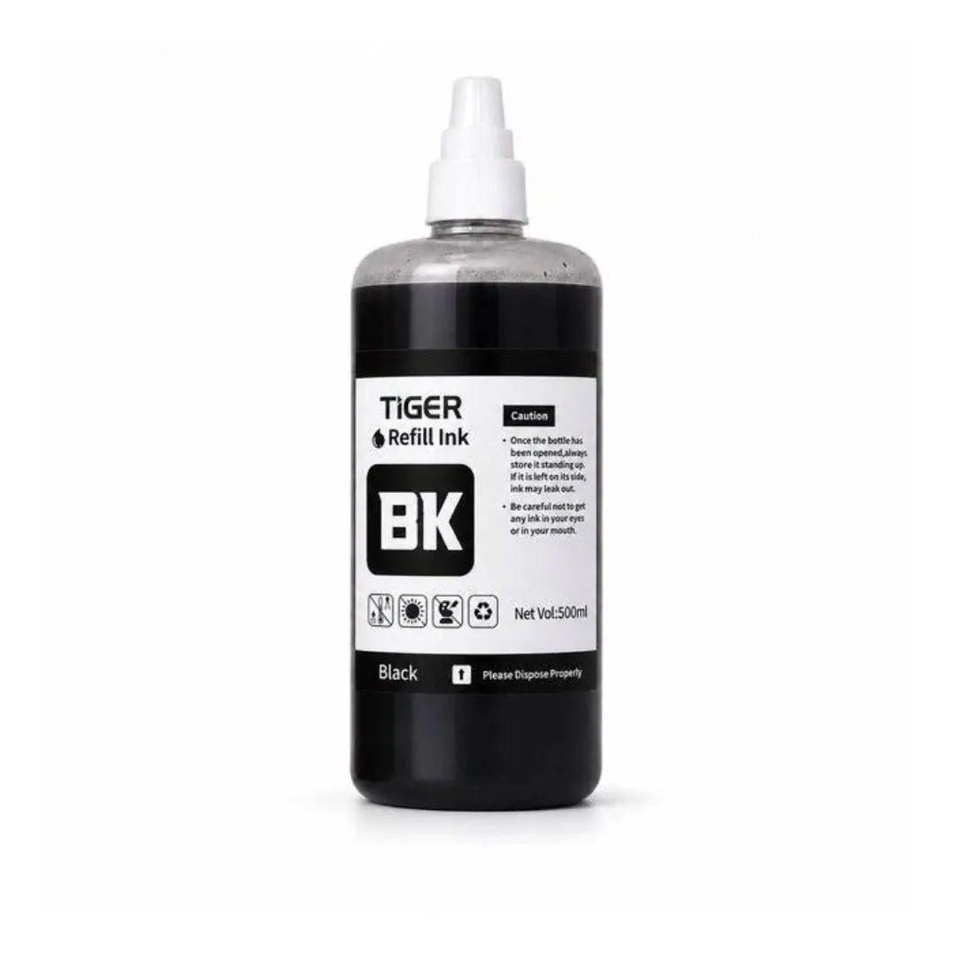 Tiger Black Ink Refill 500ml for Brother BT-5000 / BT-D60