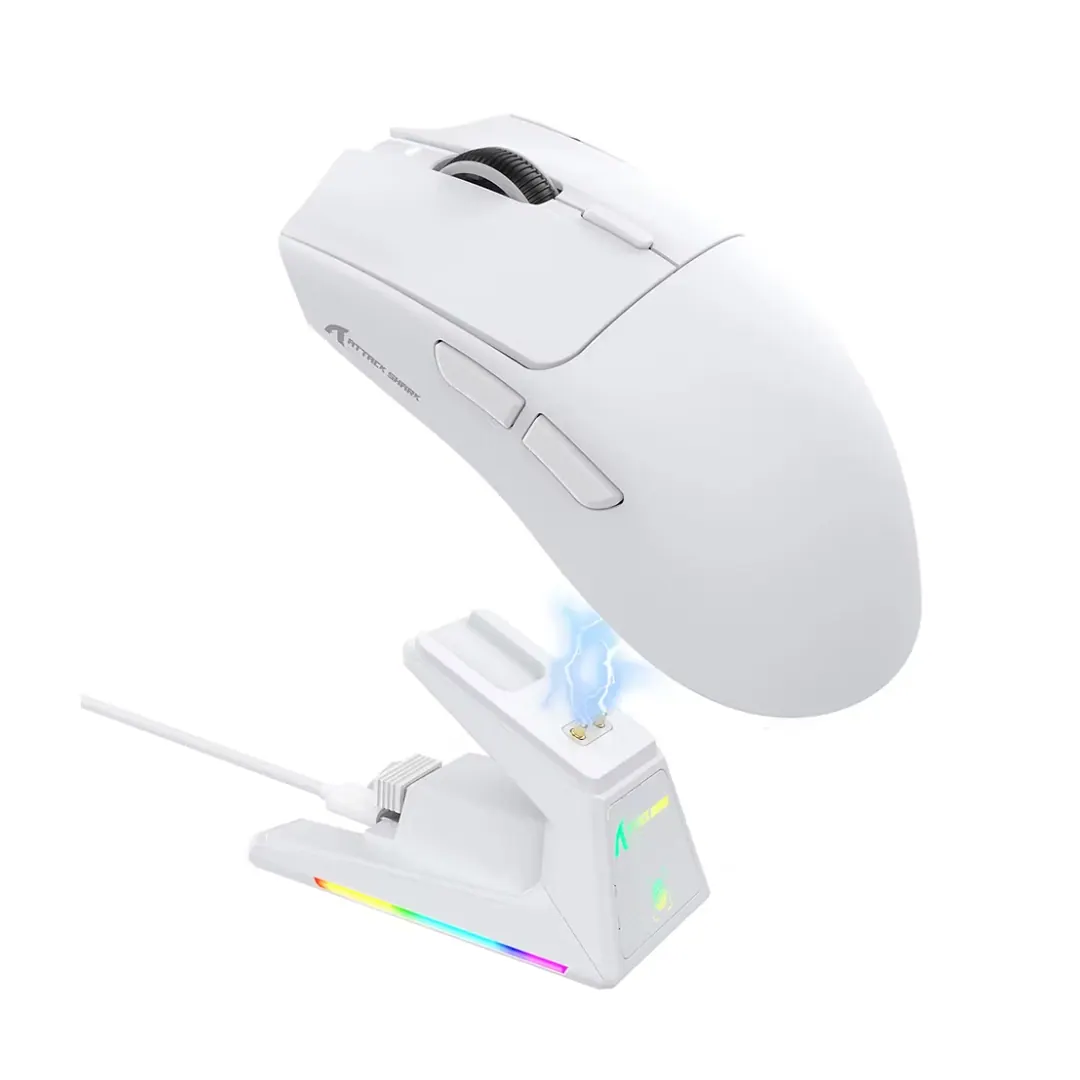 Attack Shark X1 Tri-Mode Gaming Mouse PAW3395PRO 40000DPI RGB Charging Dock