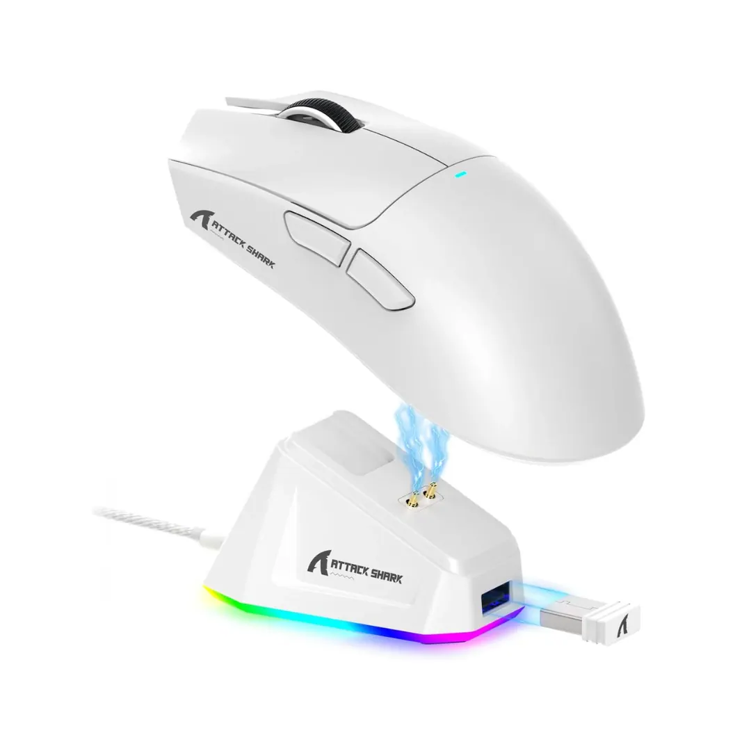 Attack Shark X11 Wireless Gaming Mouse PAW3311 22000DPI Tri-Mode 63g with Charging Dock