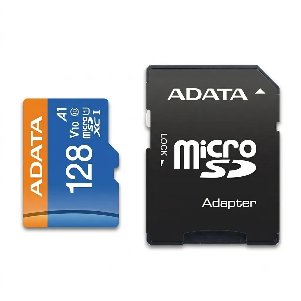 ADATA 128GB microSDXC UHS-I Card with Adapter 100MB/s Class 10 V10 A1 Full HD