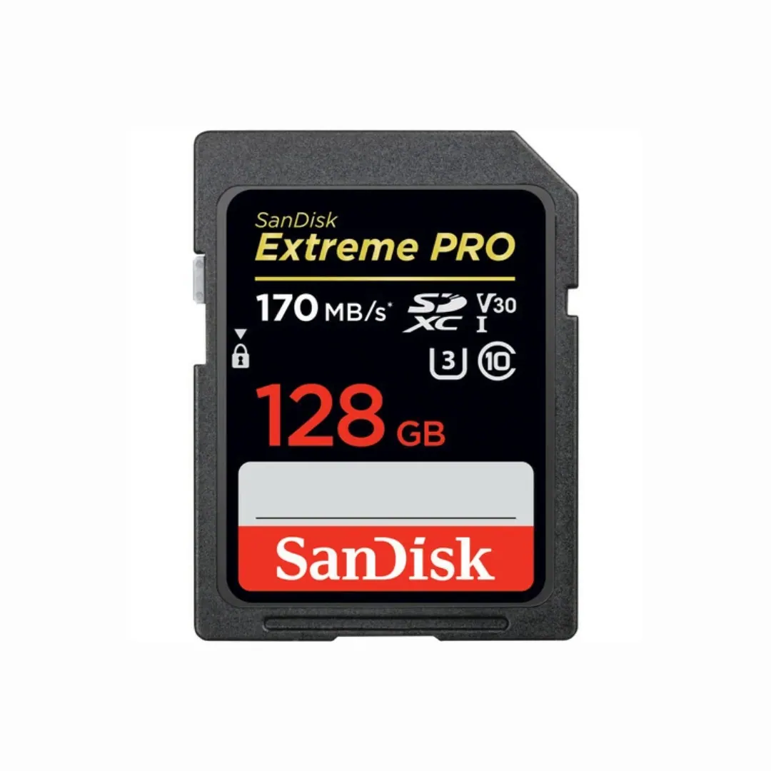 SanDisk Extreme PRO 128GB SDHC UHS-I Card 170MB/s U3 V30 4K UHD