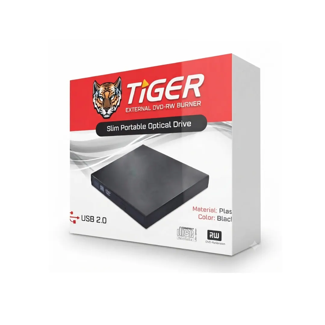 TiGER TA-1002 External USB 2.0 DVD-RW Burner Slim Portable Optical Drive