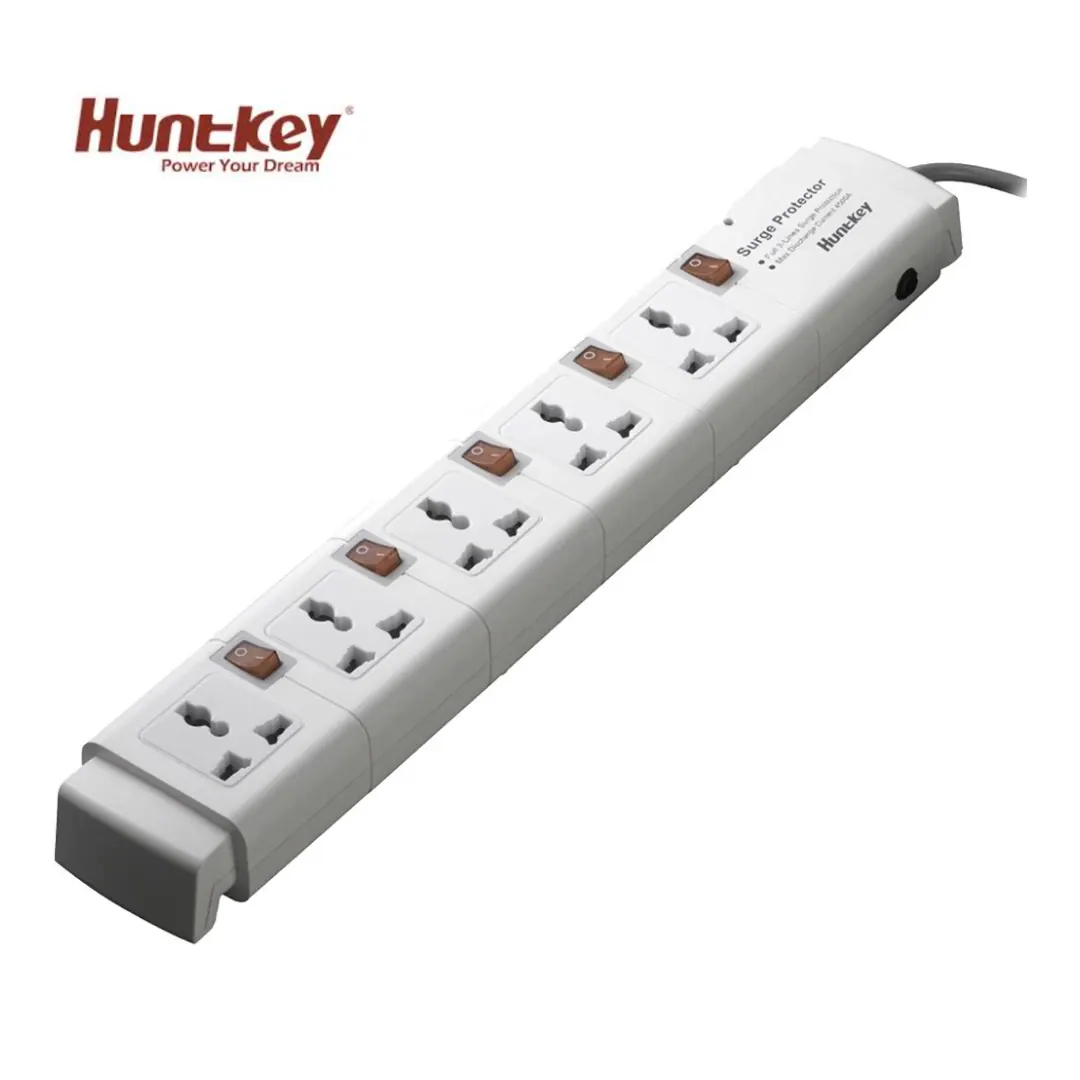 Huntkey PZC504-3 5-Outlet 2500W Surge Protector Power Strip with 5m Cable