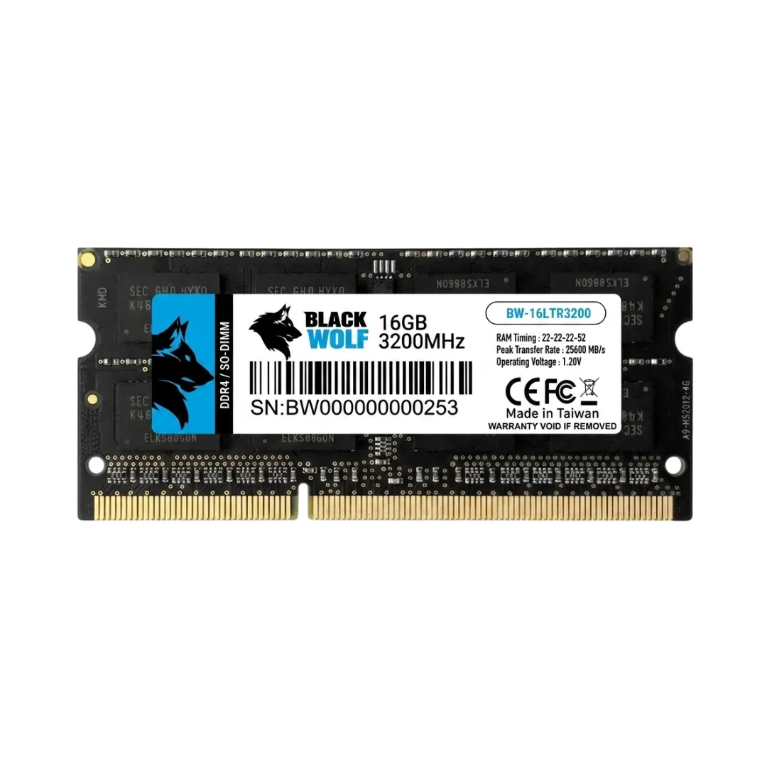 Black Wolf BW-16LTR3200 16GB DDR4-3200MHz SO-DIMM Laptop RAM