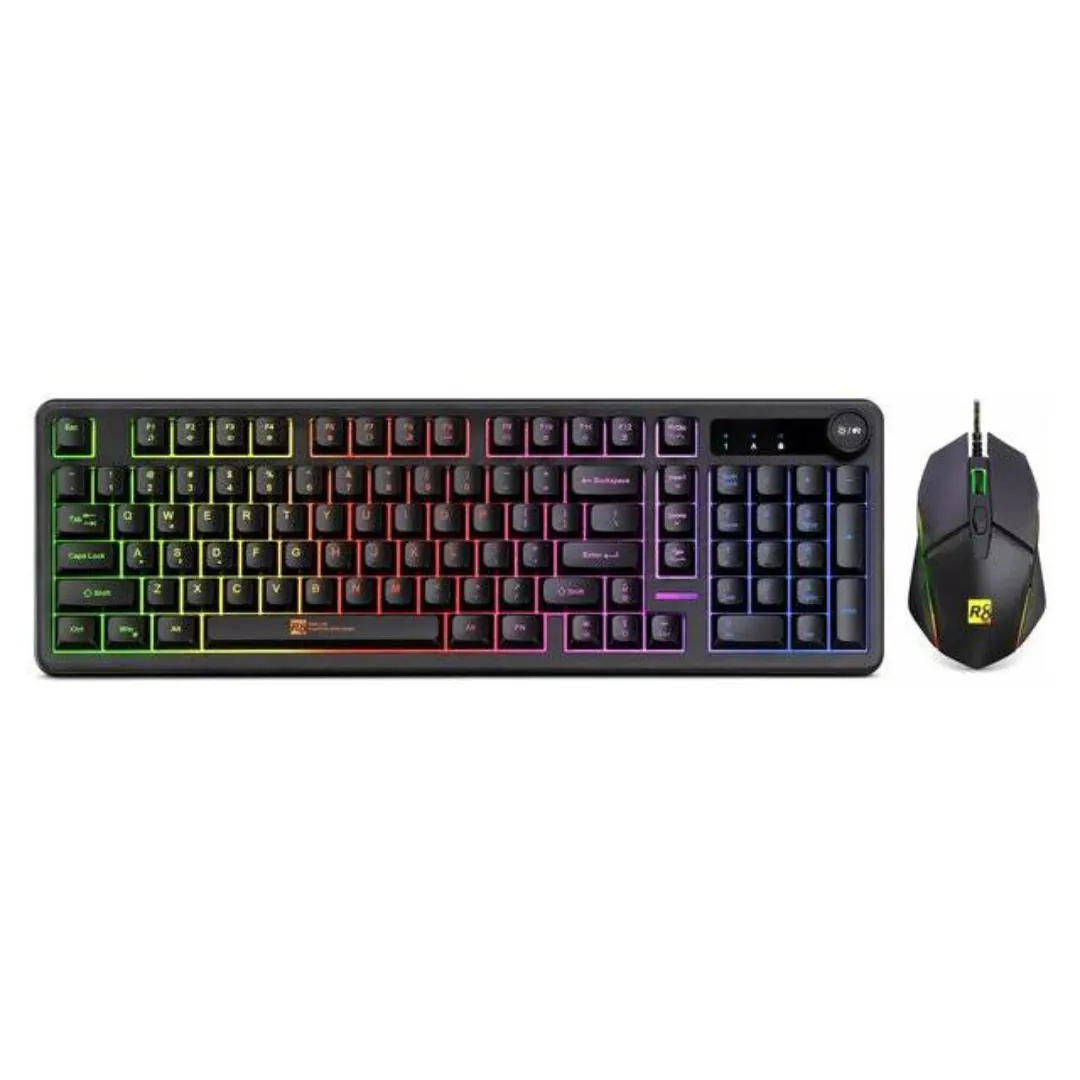 R8 GW1000 Wired RGB 98-Key Keyboard & Mouse Combo