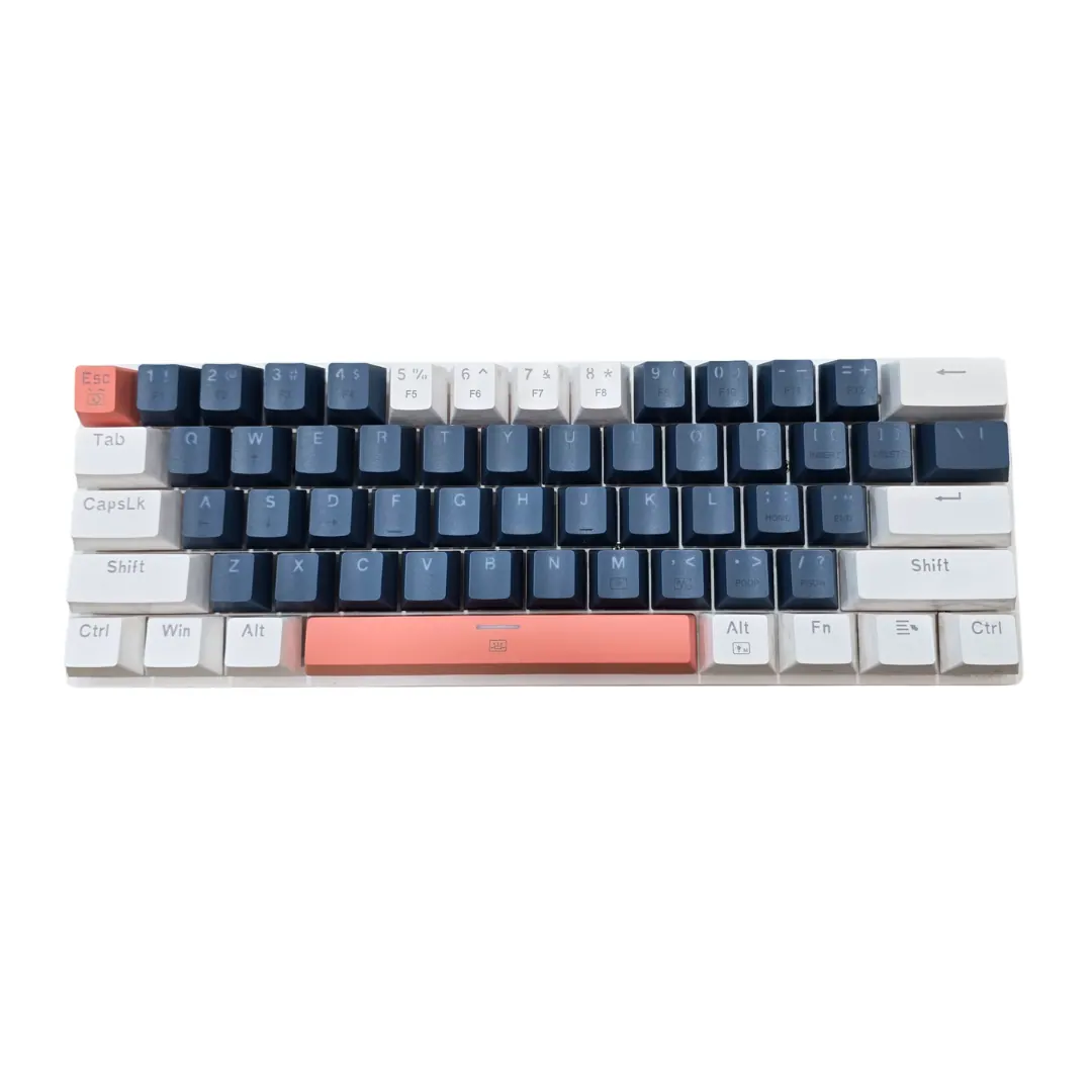 Machenike K500-B61 60% RGB Red Switch Wired Mechanical Gaming Keyboard – Blue/White