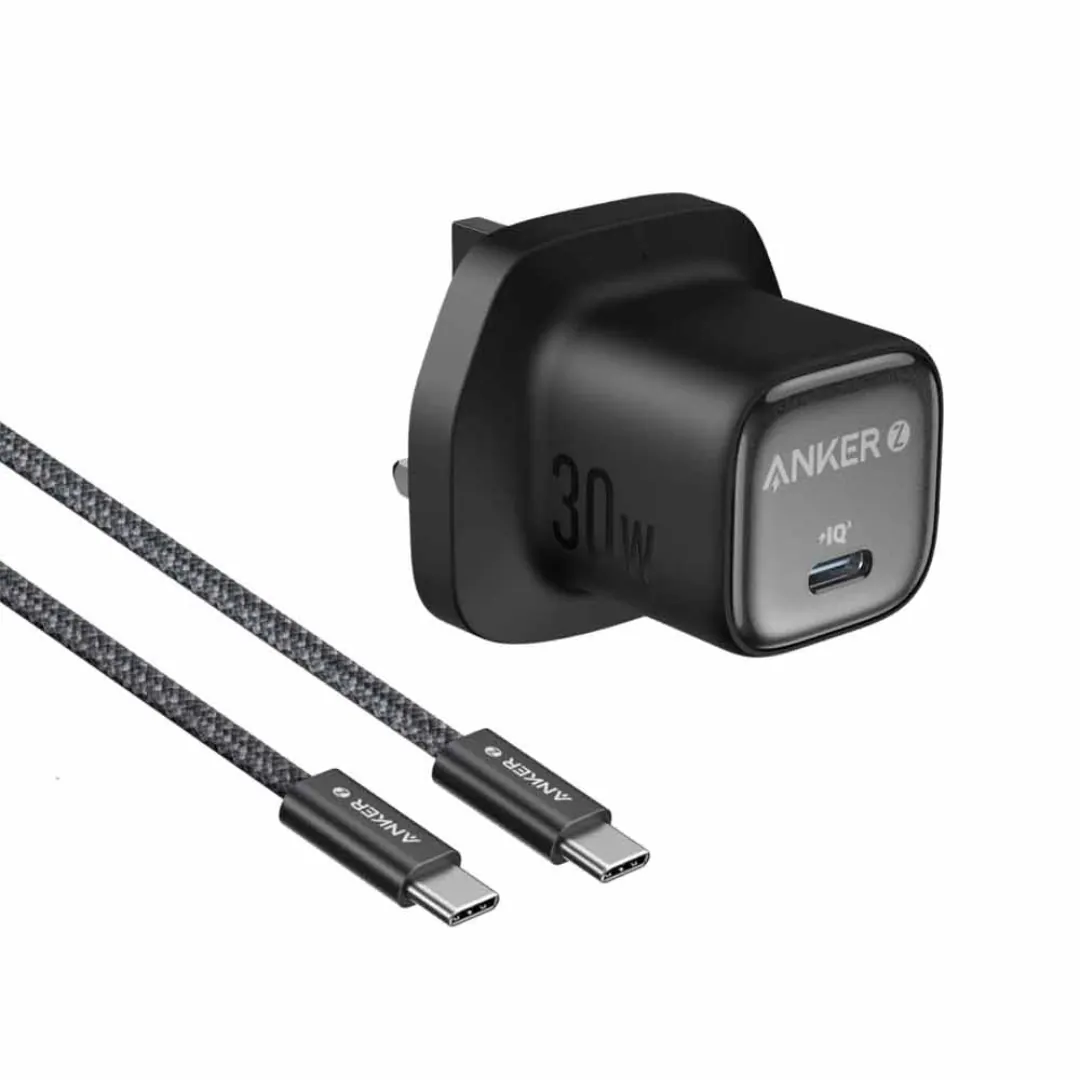 Anker Zolo Charger 30W PD 3.0 with USB-C to USB-C Cable - Black