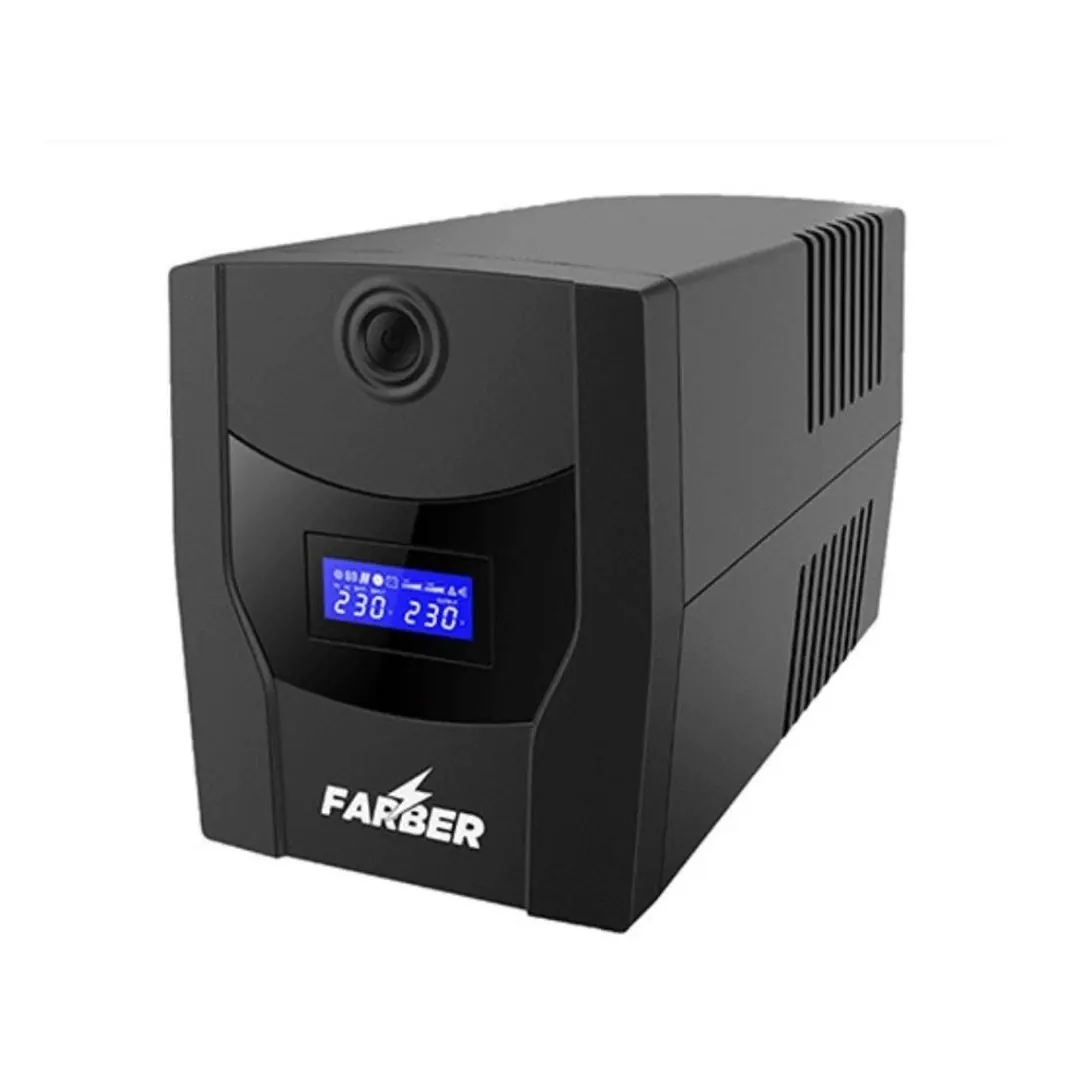 FARBER Line-Interactive UPS 2500VA / 1320W with 2×12V 9Ah Batteries