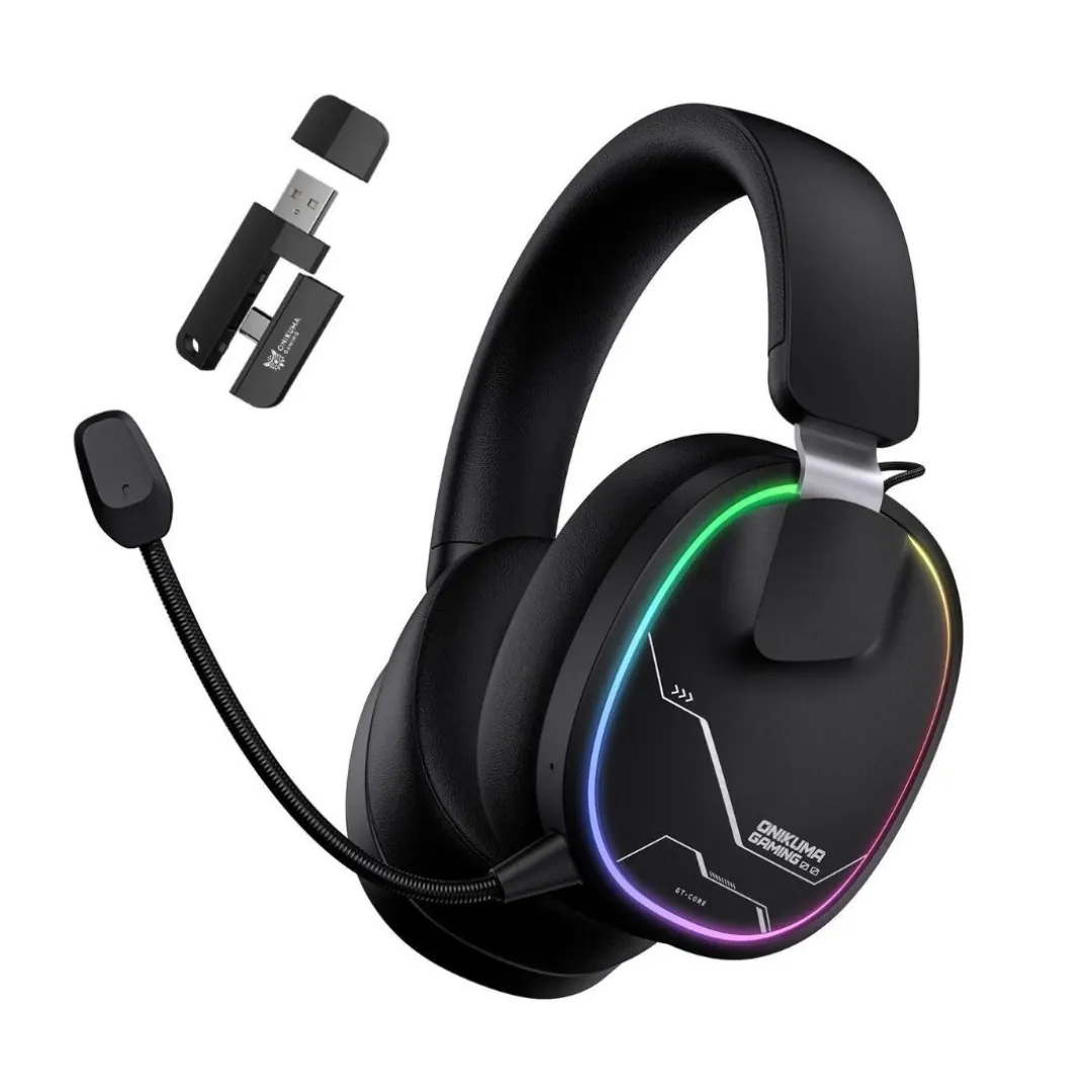 ONIKUMA GT836 Four-Mode Wireless Gaming Headset Bluetooth 5.4 2.4G 50mm 1200mAh - Black