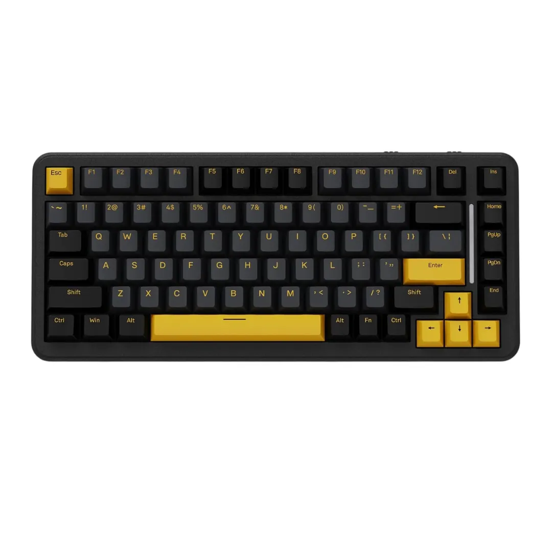 ATTACK SHARK M86 Tri-Mode Mechanical Gaming Keyboard – Star Black, 83 Keys, Blueberry Linear Switch, 2.4G + Bluetooth 5.0 + USB-C Wired, RGB, Hot-Swap