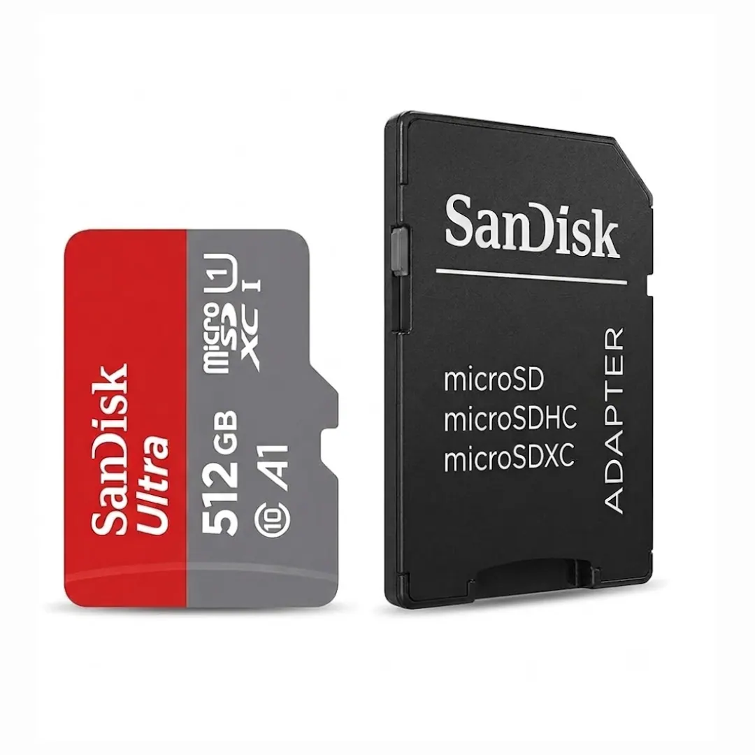 SanDisk Ultra 512GB microSDXC UHS-I Card 100MB/s 667X Class 10 A1 with SD Adapter