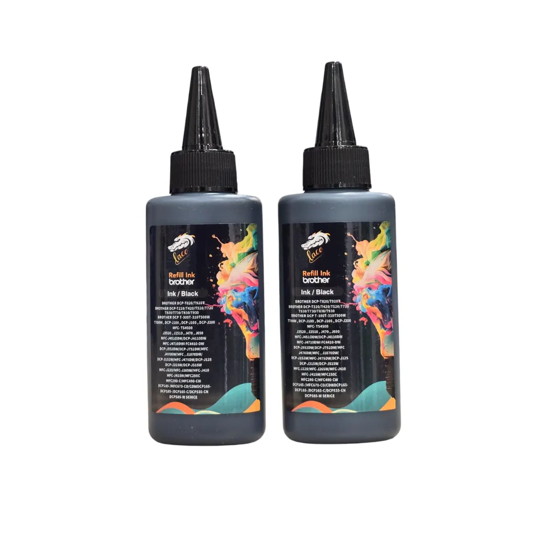 Laco Brother-Compatible Black Refill Ink Set 2×100ml – 200ml