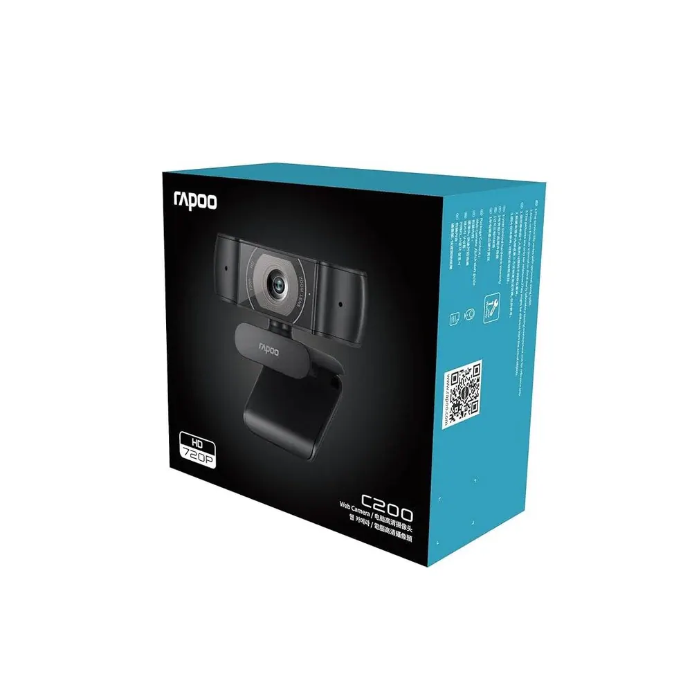 Rapoo C200S 720p HD USB Webcam with Microphone