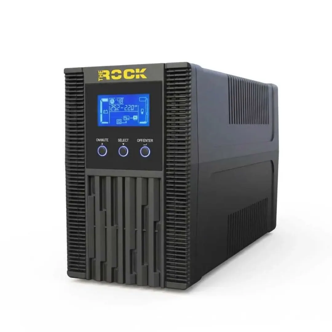 THE ROCK Online UPS 1KVA True Double-Conversion UPS with LCD Display – Black