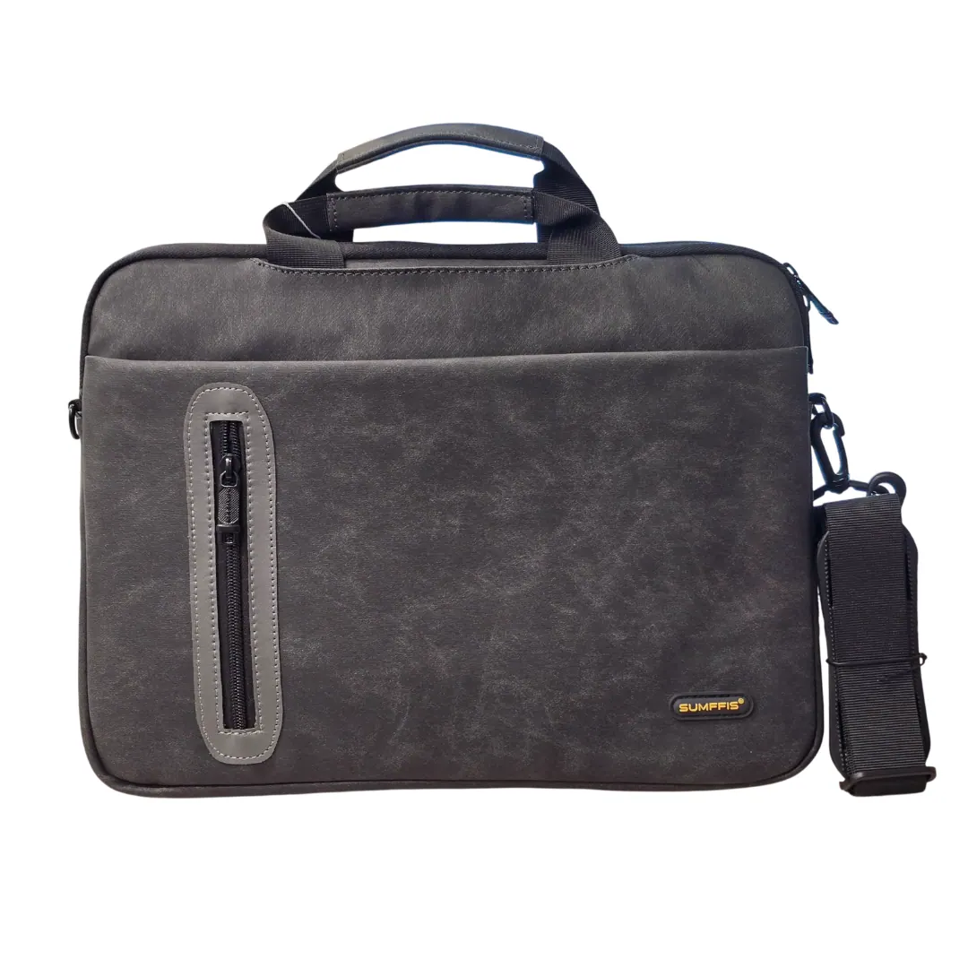 Sumffis SS-0336 14" Multi-Role Water-Resistant Laptop Shoulder Bag – Dark Grey