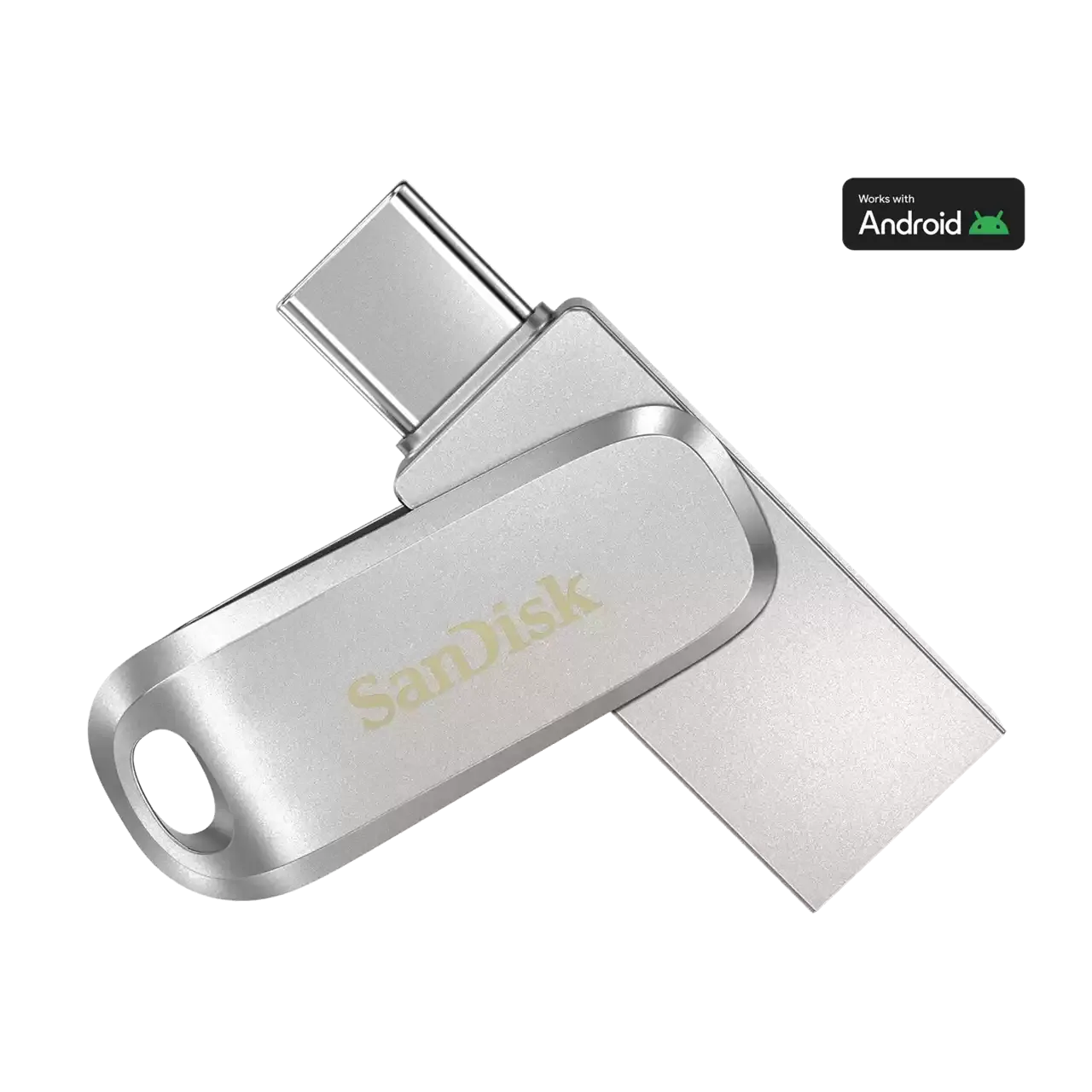 SanDisk Ultra Dual Drive Luxe 256GB USB-C USB-A Flash Drive USB 3.2 Gen 1 - Silver
