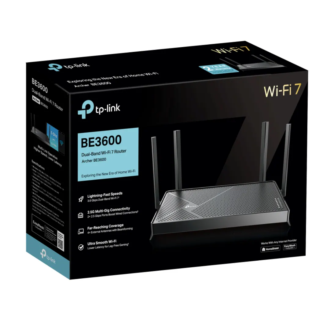 TP-Link Archer BE3600 | BE3600 Dual-Band Wi-Fi 7 Router