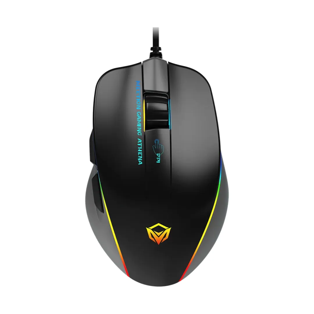 Meetion MT-GM23 RGB Wired Gaming Mouse 12800 DPI 6 Buttons with Adjustable Weights #