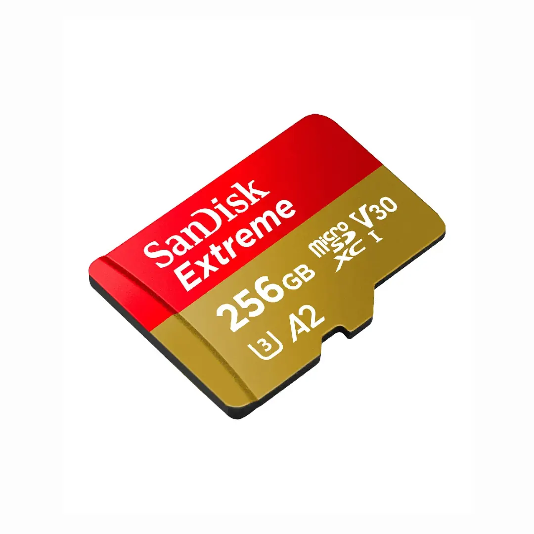 SanDisk Extreme 256GB microSDXC UHS-I Card 190MB/s Read 130MB/s Write U3 V30 A2 4K UHD