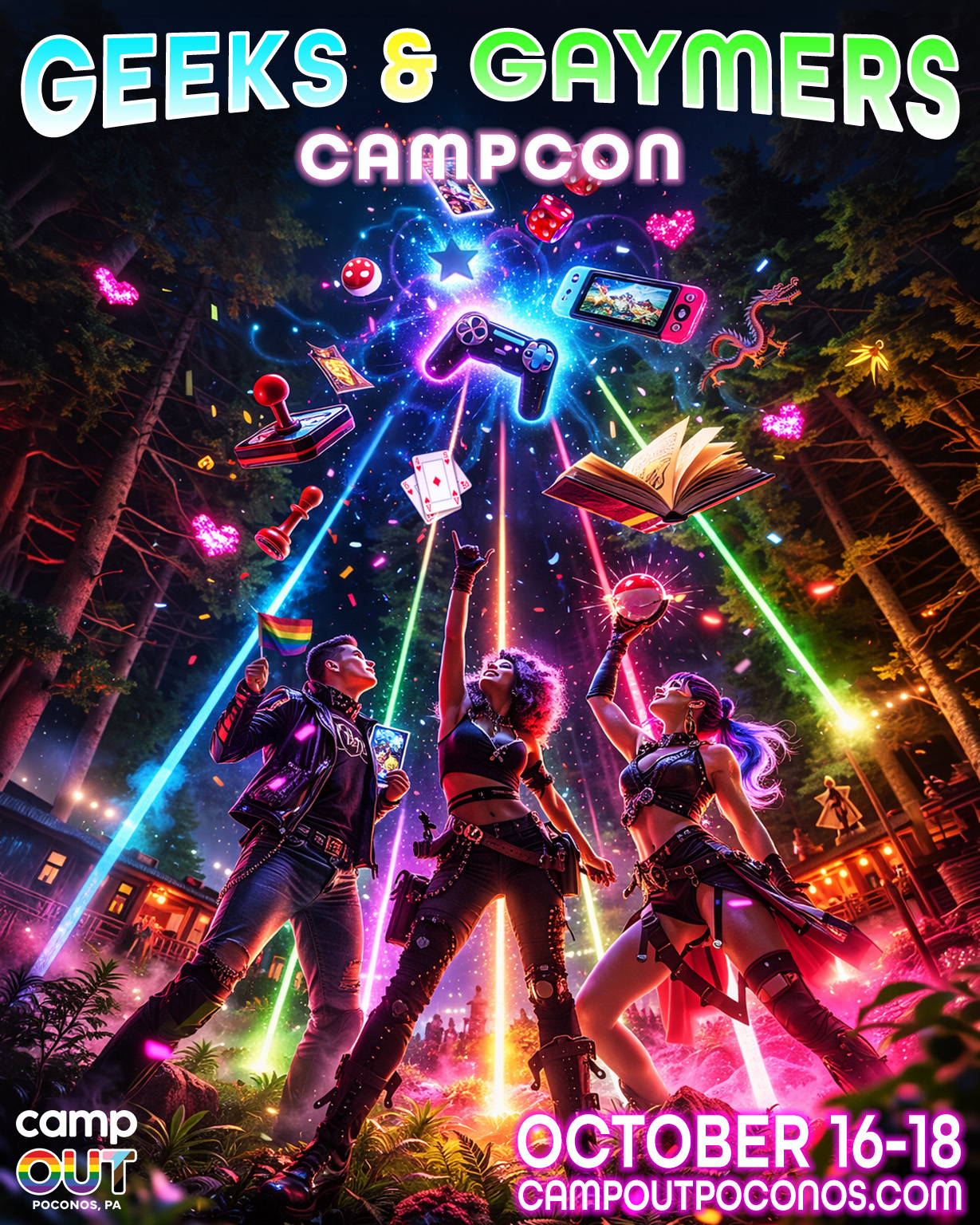 Geeks & Gaymers CampCon at Camp OUT Poconos