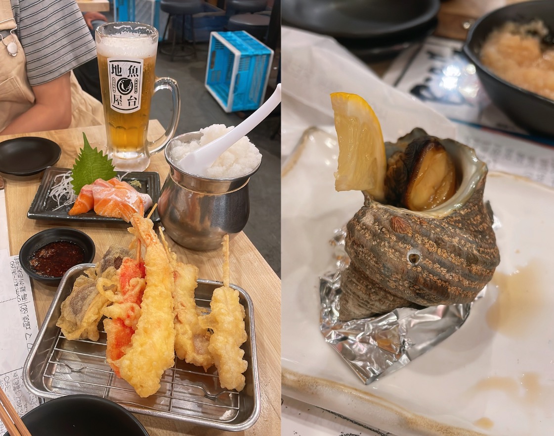 地魚屋台 天滿店 - 鮭魚、天婦羅、燒海螺