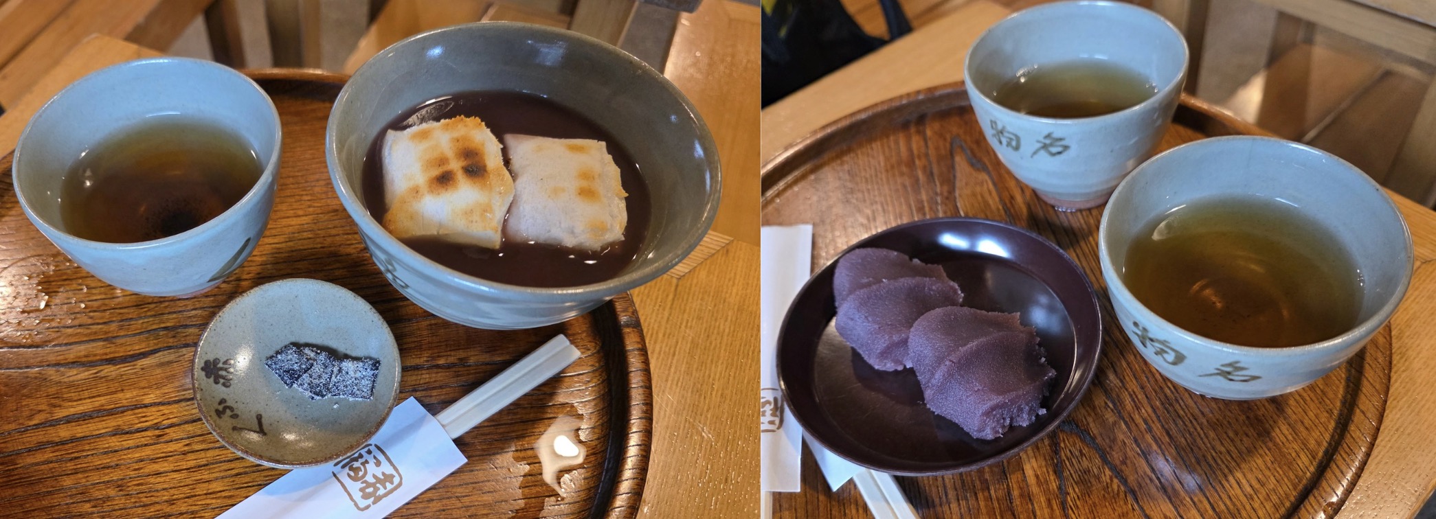 赤福 - 赤福善哉 (左) 與赤福餅 (右)