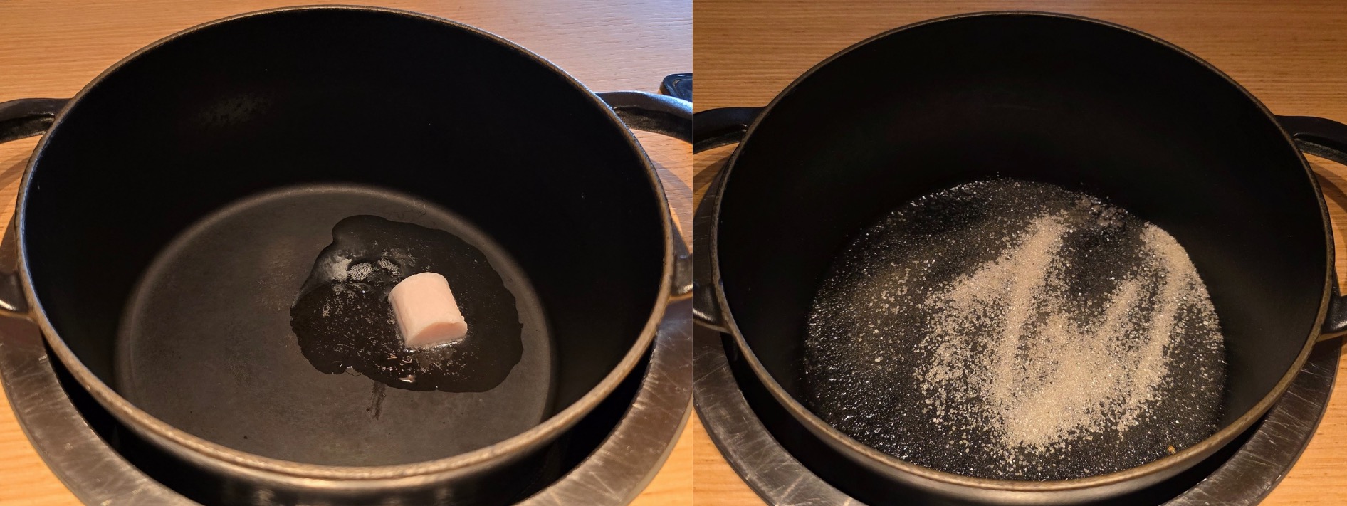 TSUKADA KITTE大阪店 - 放牛油 (左)、撒粗糖 (右)