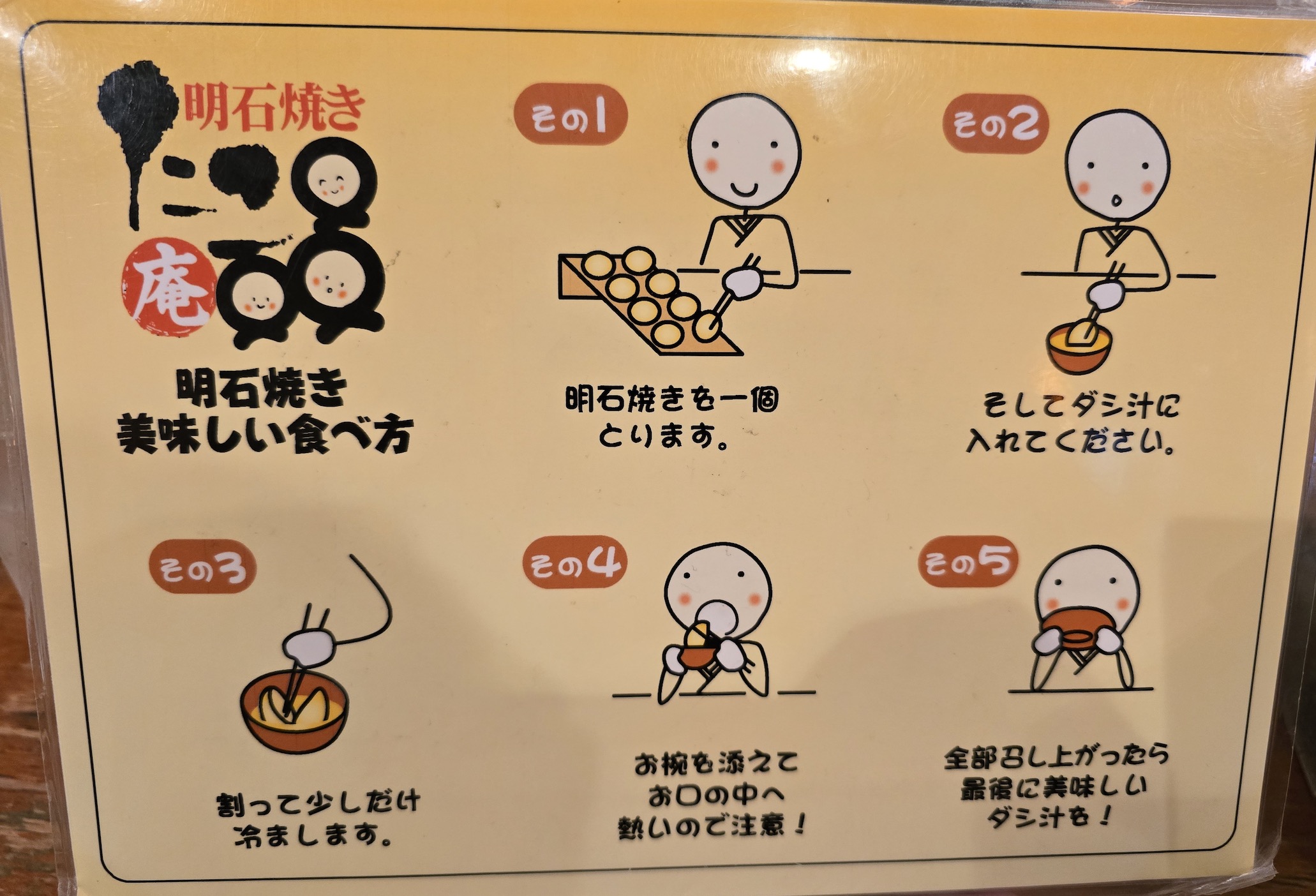 Takoan - 明石燒食用說明