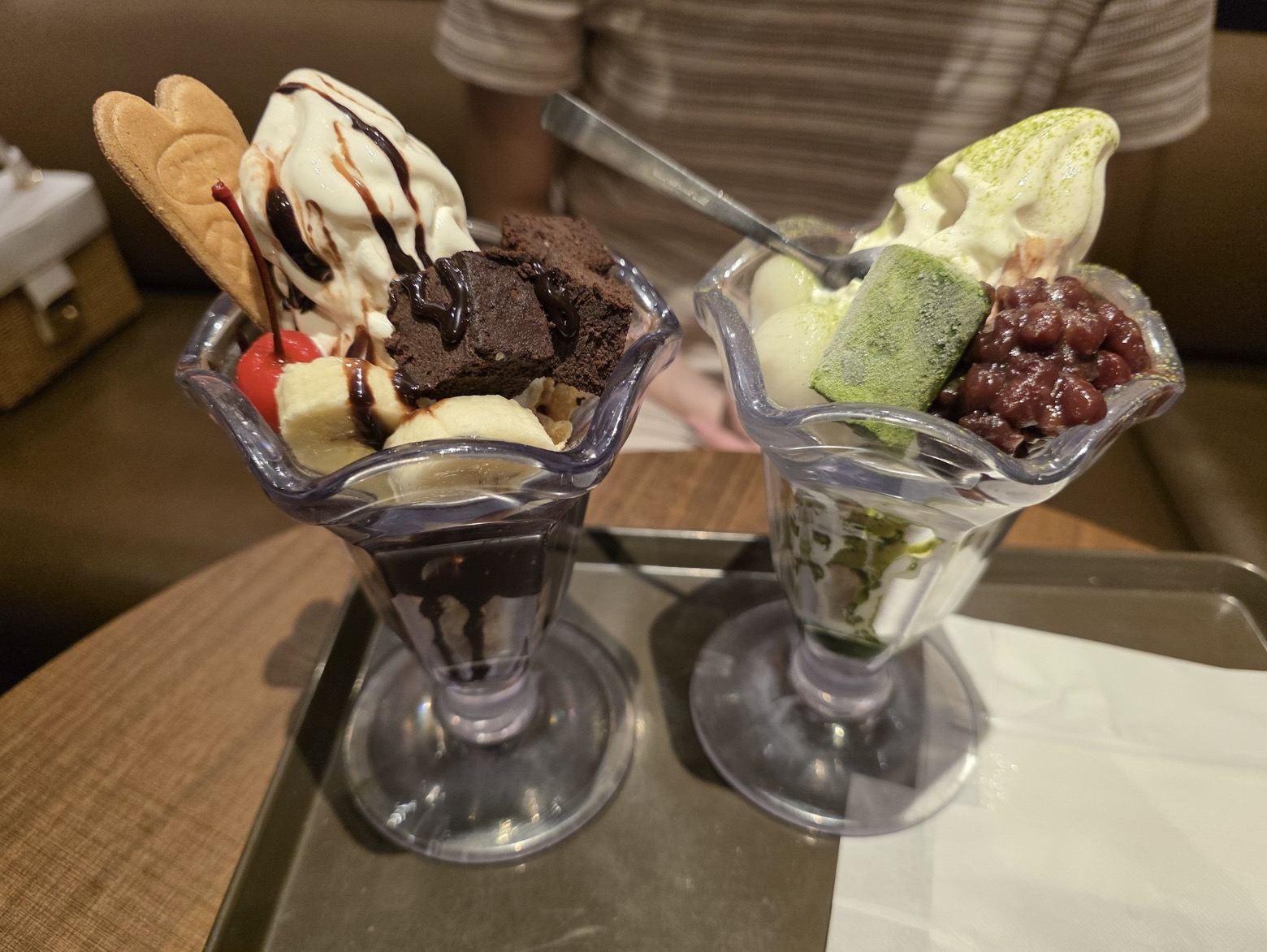 St.Marc Cafe - 香蕉巧克力蛋糕聖代、白玉抹茶生巧克力霜淇淋聖代