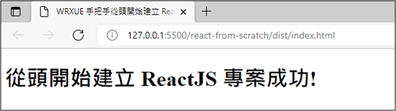 ReactJS 專案建立完成